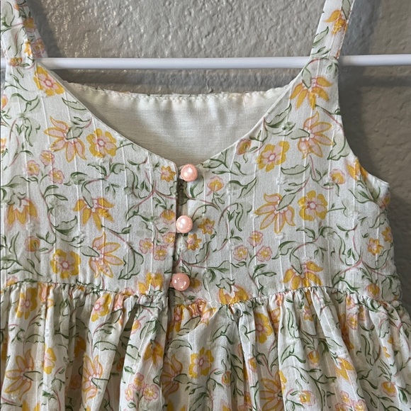 Haute Hippie Yellow Floral Kids Dress - Picture 6 of 7